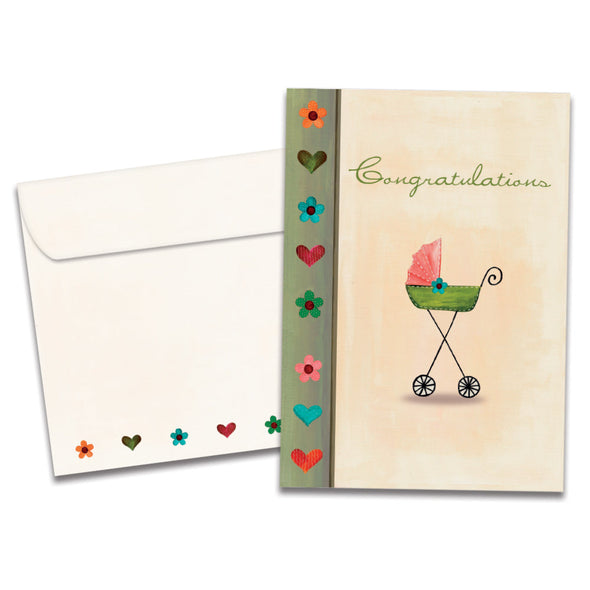 The cover of Tree-Free's Small Beginnings card, along with its matching envelope.