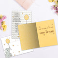 Load image into Gallery viewer, The inside of Tree-Free’s Twinkle Twinkle card, with the cover and envelope in the background.
