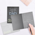 Load image into Gallery viewer, The inside of Tree-Free’s Nothing Better Grandpa card, with the cover and envelope in the background.
