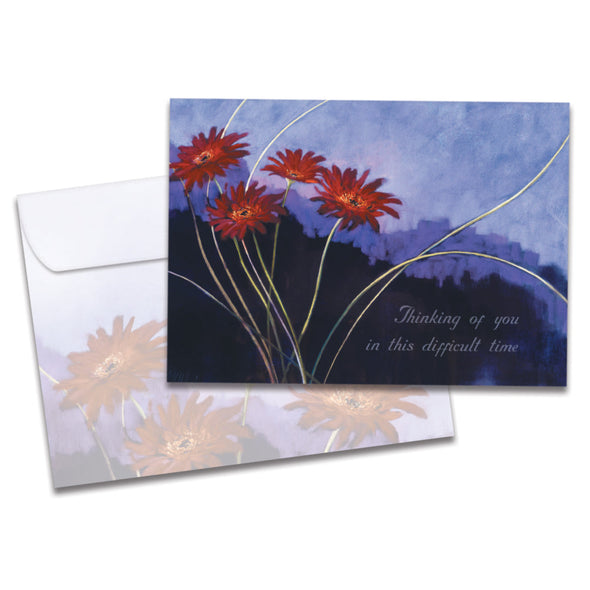 The cover of Tree-Free's Sympathy In Lavender Sympathy Card card, along with its matching envelope.