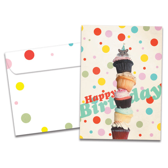 The cover of Tree-Free's Mouse Wishes card, along with its matching envelope.