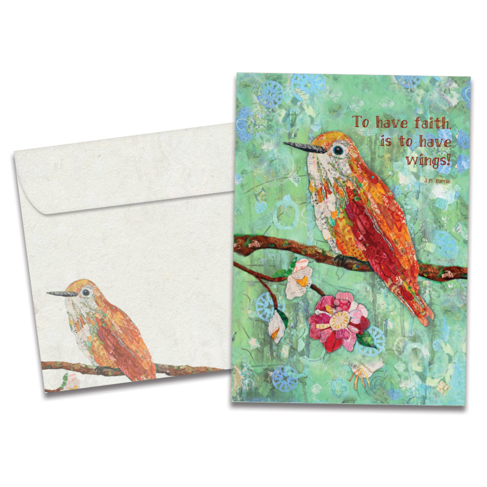 Rufous Hummingbird Get Well Card