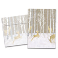 Load image into Gallery viewer, The cover of Tree-Free&#39;s Silent Wood Holiday Card card, along with its matching envelope.
