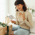 Load image into Gallery viewer, The cover and inside of Tree-Free’s Silent Wood Holiday Card card, along with the following text: “1 greeting card, 1 matching envelope”
