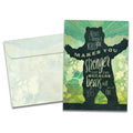 Load image into Gallery viewer, The cover of Tree-Free&#39;s Makes You Stronger card, along with its matching envelope.
