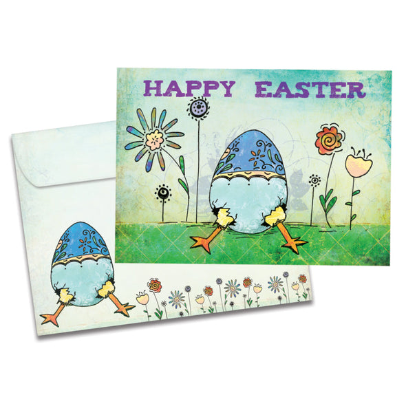 The cover of Tree-Free's Pleasant Surprises card, along with its matching envelope.