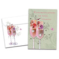 Load image into Gallery viewer, The cover of Tree-Free&#39;s Wedding Congratulations Wedding Card card, along with its matching envelope.
