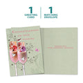 Load image into Gallery viewer, The cover and inside of Tree-Free’s Wedding Congratulations Wedding Card card, along with the following text: “1 greeting card, 1 matching envelope”
