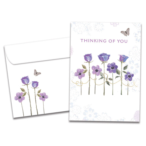 The cover of Tree-Free's Condolences Sympathy Card card, along with its matching envelope.