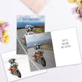 Load image into Gallery viewer, The inside of Tree-Free’s Life is a Highway card, with the cover and envelope in the background.
