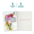 Load image into Gallery viewer, The cover and inside of Tree-Free’s Mother Heart card, along with the following text: “1 greeting card, 1 matching envelope”
