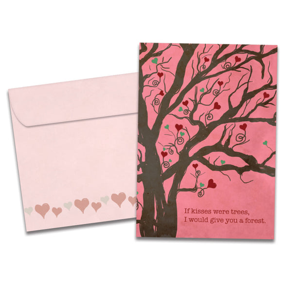 The cover of Tree-Free's If Love Was Air Love Card card, along with its matching envelope.