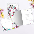 Load image into Gallery viewer, The inside of Tree-Free’s Hugs For You card, with the cover and envelope in the background.
