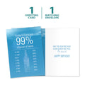 Load image into Gallery viewer, The cover and inside of Tree-Free’s 99% Chance of Wine card, along with the following text: “1 greeting card, 1 matching envelope”
