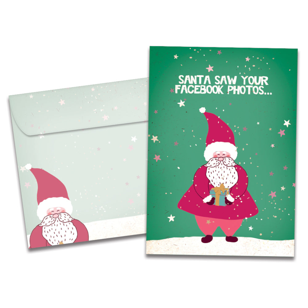 Santa Facebook Christmas Card