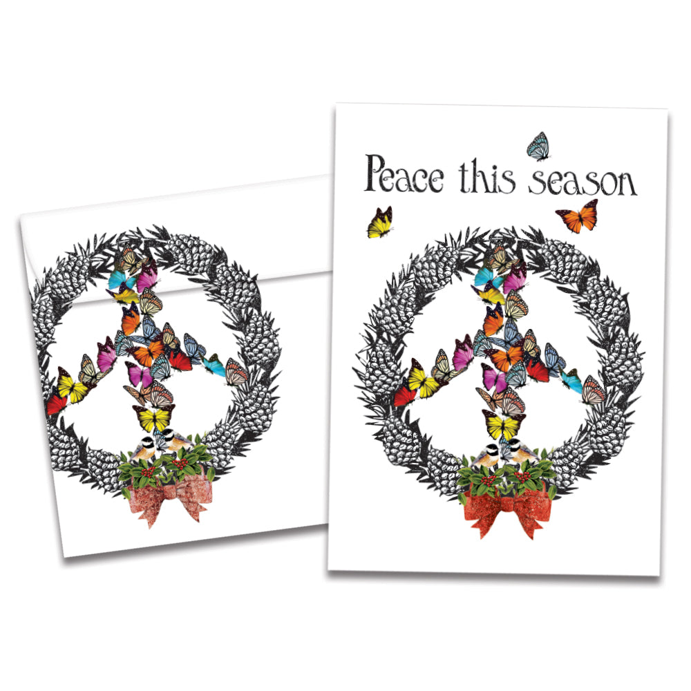 Peace Wreath Christmas Card