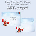 Load image into Gallery viewer, The envelope for Tree-Free’s Dad Rocks card, along with the following text: “Every Tree-Free 5x7 card comes with a matching ARTvelope!”
