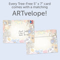 Load image into Gallery viewer, The envelope for Tree-Free’s Life Is Beautiful All Occasion Card card, along with the following text: “Every Tree-Free 5x7 card comes with a matching ARTvelope!”
