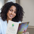 Load image into Gallery viewer, Lifestyle image(s) featuring Tree-Free’s Gratitude Buddha card
