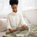 Load image into Gallery viewer, Lifestyle image(s) featuring Tree-Free’s Joy And Sorrow Sympathy Card card
