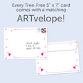 Load image into Gallery viewer, The envelope for Tree-Free’s Tlc Rx card, along with the following text: “Every Tree-Free 5x7 card comes with a matching ARTvelope!”

