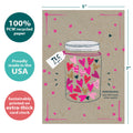 Load image into Gallery viewer, The cover of Tree-Free’s Tlc Rx card with lines demonstrating its 5x7 dimensions, along with the following text: “100% PCW recycled paper, proudly made in the USA, sustainably printed on extra-thick card stock”
