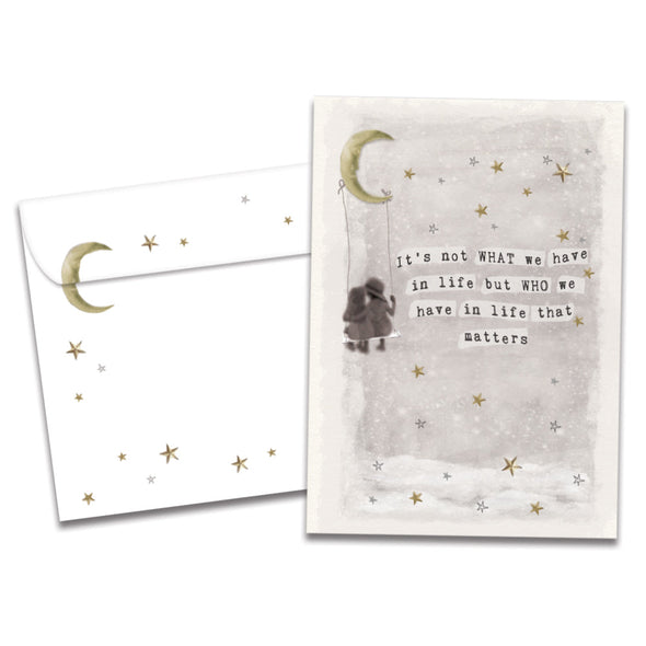 The cover of Tree-Free's Golden Friendship Card card, along with its matching envelope.