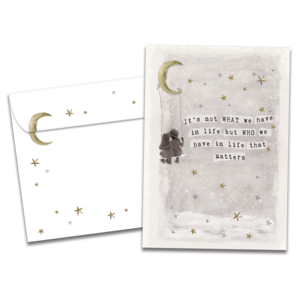 The cover of Tree-Free's Golden Friendship Card card, along with its matching envelope.