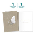 Load image into Gallery viewer, The cover and inside of Tree-Free’s Fairy Happy card, along with the following text: “1 greeting card, 1 matching envelope”
