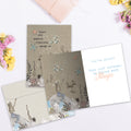 Load image into Gallery viewer, The inside of Tree-Free’s Magical Creatures card, with the cover and envelope in the background.
