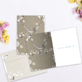 Load image into Gallery viewer, The inside of Tree-Free’s Happy Retirement Retirement Card card, with the cover and envelope in the background.

