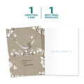 Load image into Gallery viewer, The cover and inside of Tree-Free’s Happy Retirement Retirement Card card, along with the following text: “1 greeting card, 1 matching envelope”
