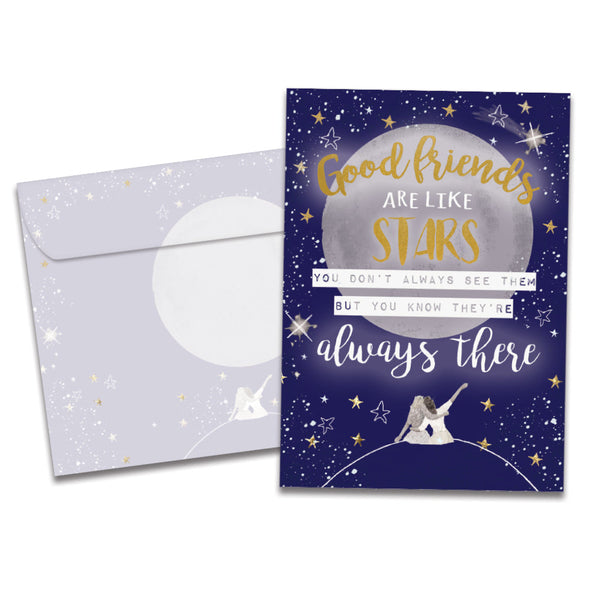 The cover of Tree-Free's Always Friends Friendship Card card, along with its matching envelope.
