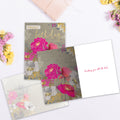 Load image into Gallery viewer, The inside of Tree-Free’s Beautiful Birthday Wishes card, with the cover and envelope in the background.
