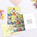 Load image into Gallery viewer, The inside of Tree-Free’s Awesome Sauce Birthday card, with the cover and envelope in the background.
