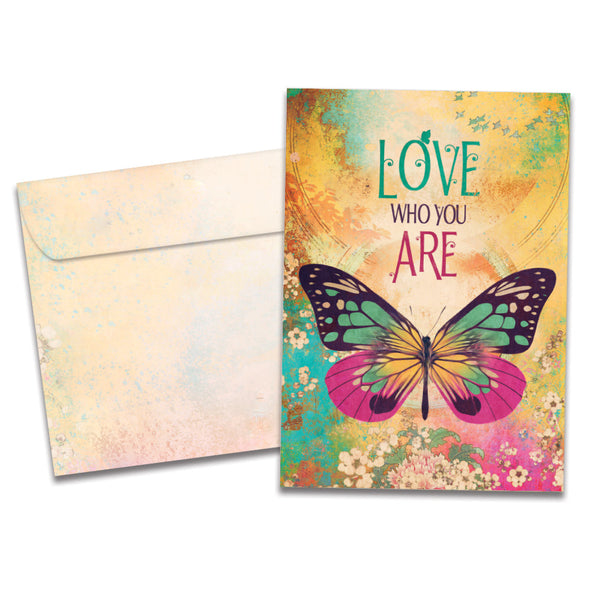 The cover of Tree-Free's Who You Are card, along with its matching envelope.