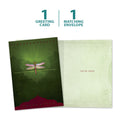 Load image into Gallery viewer, The cover and inside of Tree-Free’s Remnants Of Magic Friendship Card card, along with the following text: “1 greeting card, 1 matching envelope”
