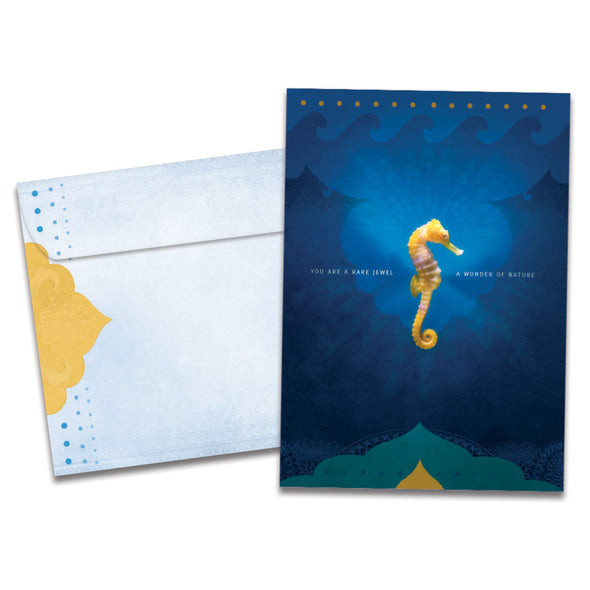 The cover of Tree-Free's Rare Jewel card, along with its matching envelope.