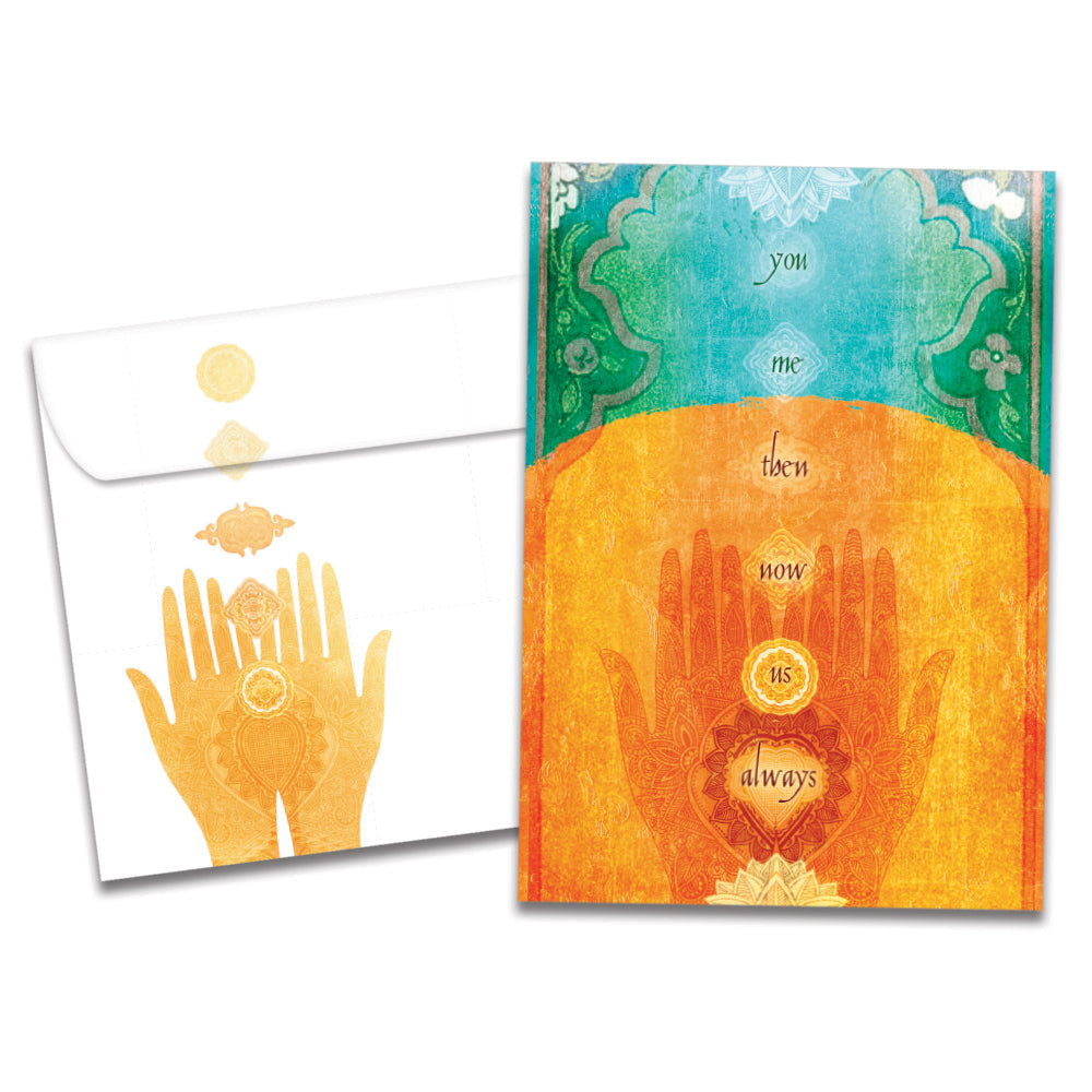 The cover of Tree-Free's Us Always card, along with its matching envelope.
