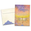 Load image into Gallery viewer, The cover of Tree-Free&#39;s What Lies Behind All Occasion Card card, along with its matching envelope.

