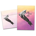 Load image into Gallery viewer, The cover of Tree-Free&#39;s Really Batman card, along with its matching envelope.
