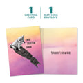 Load image into Gallery viewer, The cover and inside of Tree-Free’s Really Batman Thinking Of You Card card, along with the following text: “1 greeting card, 1 matching envelope”
