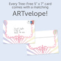 Load image into Gallery viewer, The envelope for Tree-Free’s Rainbow Ninja Encouragement Card card, along with the following text: “Every Tree-Free 5x7 card comes with a matching ARTvelope!”
