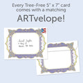 Load image into Gallery viewer, The envelope for Tree-Free’s Lying About It card, along with the following text: “Every Tree-Free 5x7 card comes with a matching ARTvelope!”
