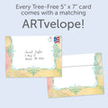 Load image into Gallery viewer, The envelope for Tree-Free’s Better Things card, along with the following text: “Every Tree-Free 5x7 card comes with a matching ARTvelope!”
