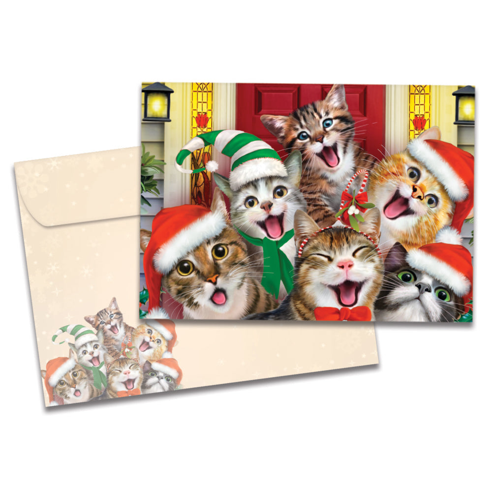 Xmas Cat Selfies Christmas Card