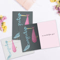 Load image into Gallery viewer, The inside of Tree-Free’s Congrats Stork card, with the cover and envelope in the background.
