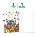 Load image into Gallery viewer, White Tiger Flowers All Occasion Card
