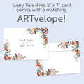 Load image into Gallery viewer, The envelope for Tree-Free’s Beautiful Ride Support Card card, along with the following text: “Every Tree-Free 5x7 card comes with a matching ARTvelope!”
