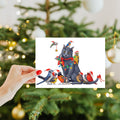 Load image into Gallery viewer, Cat Bird Christmas Christmas Card
